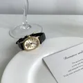 Women Quartz Watch Luxury Roman Numerals Dial Clock Vintage Oval Shaped Leather Orologio Reloj