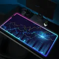 RGB Stock Market Candle Chart Mouse Pad Large Gaming Mousepad Gamer HD Print Carpet LED Rubber Game