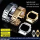 For CASIO DW5600 DW5610 silver gold black stainless steel watch strap men set watch case strap