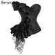 Corset Bustier Lingerie Femmes Une Épaule Renaissance Satin Dentelle Florale Sexy Costumes Burlesque