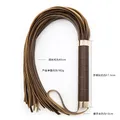 62CM Horse Supply Premium PU Leather Horse Whip for Horse Training Crop Whip with Wrist Strap