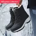 AliExpress Collection Women Boots Winter Waterproof Snow Boots Fur Women Platform Shoes Slip On