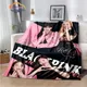 Kpop idol throw blanket B-Black and Pink-s Soft comfortable blankets sofa bed bedroom decoration