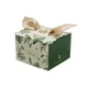 Small Square Candy Box for Wedding Birthday Party Decor Creative Ribbon Wings Green Pink Gift Boxes