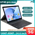 Tablets PC Android 14.0 14 Inch 2023 New GT40 16GB+1TB Google Play Dual SIM Card GPS WIFI Gaming