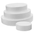 4pcs Foams Cake Practicing Molds Dummy Cake Models for DIY Decorating (White)