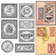 1pc Vintage Stamp Clear Stamps Retro Rose Ginkgo Leaf Rose Decorative Clear Stamps Silicone Stamps