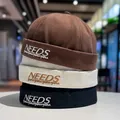 Needs Embroidery New Fashion Beanies Men's Women's Street Wear Rolled Cuff Down Cotton Beanie For