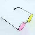 Lunettes soleil mignonnes avec lentilles couleurs mélangées lunettes soleil Cosplay pour fête