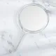 Miroir de détermination double face grossissant 3x poignée en plastique transparent miroir rond