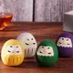 Artisanat japonais en céramique Daruma Butter breloque porte-bonheur ornement de fortune paysage