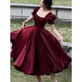 Robe mi-longue trapèze élégante pour femmes vêtements féminins robe longue vintage chic