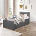 Hillsdale Emory Upholstered Panel Storage Bed Upholstered in Gray | 40.75 H x 40.75 W x 81.5 D in | Wayfair 2688BTWRTRCH