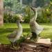 Rosalind Wheeler Burline Ceramic Animal Garden Accents Accessories Ceramic in Gray | 14.96 H x 4.3 W x 8.5 D in | Wayfair