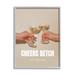 Stupell Industries bb-604-Framed Cheers Betch Wine Glasses Floater Frame Print on Canvas Canvas | 31 H x 25 W x 1.7 D in | Wayfair bb-604_ffl_24x30