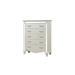 House of Hampton® Dierre 5 Drawer 39" W Chest Wood in White | 51 H x 39 W x 18 D in | Wayfair 78DA4794968B41D18EEEA347C2A47E7E