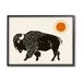 Stupell Industries bb-451-Framed Boho Bison Facing Left by Victoria Barnes Single Picture Frame Print on Canvas in Black | Wayfair bb-451_fr_24x30