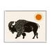 Stupell Industries bb-451-Framed Boho Bison Facing Left by Victoria Barnes Single Picture Frame Print on Canvas in Black | Wayfair bb-451_wfr_24x30