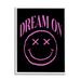 Stupell Industries bb-502-Framed Dream on Pink Smiley Single Picture Frame Print on Canvas in Black/Pink | 20 H x 16 W x 1.5 D in | Wayfair