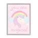 Stupell Industries ba-948-Framed Magical Sparkle Unicorn by Lil' Rue Single Picture Frame Print on Canvas in Blue/Pink/Yellow | Wayfair