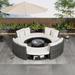 Latitude Run® Ileana 8 - Person Outdoor Seating Group w/ Cushions in Gray | Wayfair ECAB5F15816E45118B397728728B8496