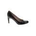 KORS Michael Kors Heels: Slip On Stiletto Work Black Print Shoes - Women's Size 10 - Round Toe