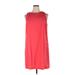 STUDIO by Tahari-Levine Casual Dress - Mini High Neck Sleeveless: Red Solid Dresses - Women's Size 16