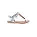 Salt Water Sandals: Silver Solid Shoes - Women's Size 8 - Open Toe