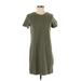 Banana Republic Factory Store Casual Dress - Shift: Green Solid Dresses - Women's Size Small Petite