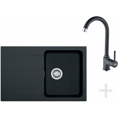 Sets - Küchenset T30, Tectonite Spülbecken oid 611-78, schwarz + Küchenarmatur fp 9900, Onyx neu Image