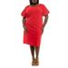 Pleat Puff Sleeve Midi Dress