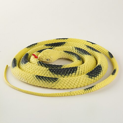 Realistische falsche Gummischlange Schwarze falsche Schlangen 49 Zoll lang April Fool's Day Weihnachtsgeschenk Image