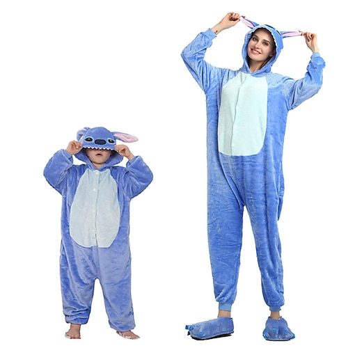 Karnevalskostüm Tier Monster Zeichentrick Karneval Kigurumi-Pyjamas Ausgefallene Kostüme Gruppenkostüm Warm Niedlich Bequem Kinder Erwachsene Unisex Männer und Frauen Jungen und Mädchen Halloween Image