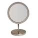 Whitehaus Collection Round Freestanding Led 5X Magnified Mirror - Brushed Nickel