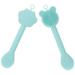 2 Pcs Cute Silicone Mask Brush Face Pink Dual-purpose Wash Mud Beauty Cleaning 2pcs (green) Facial Cleanser Applicator