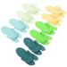 12 Pairs Foam Slippers Pedicure Shoes House for Men Household Men s Nail Salon Travel