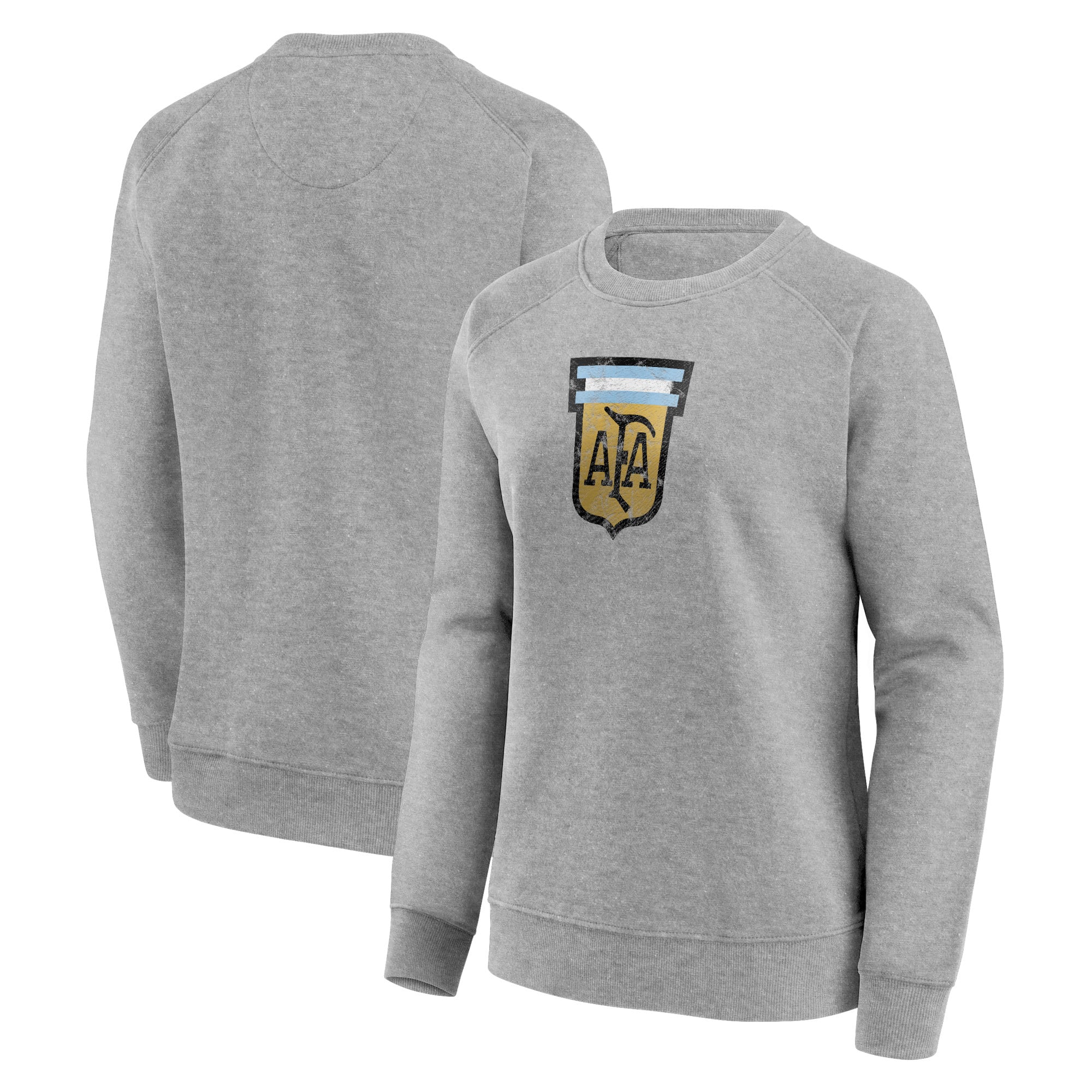 Argentina Distressed Retro Logo Graphic Crew Sweatshirt – Sportgrau – Damen
