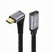 Chenyang 0.5M Up Down Angled USB-C USB 3.1 Type C Male to Female Extension Data Cable 10Gbps 100W with Sleeve for Laptop