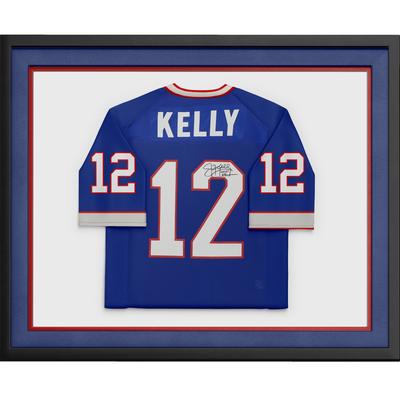 Jim Kelly Buffalo Bills Autographed Mitchell & Ness Blue Authentic Jersey with "HOF 02" Inscription