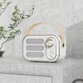 Oneshit Speaker Clearance Multifunctional Mini Portable FM Radio Bluetooth Speaker USB AUX Indoor Outdoor Retro-Design Wireless Speaker