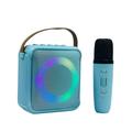 Karaoke Machine for Kids Mini Portable Bluetooth Karaoke Speaker with 2 Wireless Mics and Colorful Lights for Kids Adults Gifts Toys for Girls Boys Family Home Party