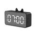 Oneshit Speaker Spring Clearance LED Mirror Digital Alarm Clock Big Time Display Table Alarm Clock Wireless Speaker Subwoofer Music Player Support Bluetooth