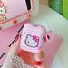 Lovely Sanrio Hello Kitty Pattern Earphone Case For Airpods 1 2 3 and Pro Wireless Pink Earphone Cove Soft Case Capa Cartoon Cat