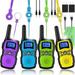 Wishouse Walkie Talkies for Kids Adults Rechargeable Long Range 4 Pack with 2 USB Chargers 12 Batteries Family Walky Talky Outdoor Camping Games Indoor Toys Birthday Xmas Gift for Boys Girls Children Purple Blue Green Yellow