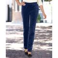 Blair Women's Stretch Wide-Wale Corduroy Pull-On Pants - Blue - 18P - Petite