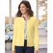 Blair Women's Spindrift™ Soft Cardigan Sweater - Yellow - PXL - Petite