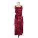 Old Navy Casual Dress - Midi Scoop Neck Sleeveless: Burgundy Print Dresses - Women's Size Small