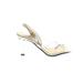 Heels: Pumps Stiletto Feminine Gold Solid Shoes - Women's Size 9 1/2 - Peep Toe