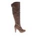 Cynthia Vincent Boots: Brown Print Shoes - Women's Size 10 - Almond Toe
