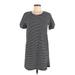 Roxy Casual Dress - Mini Scoop Neck Short sleeves: Black Color Block Dresses - Women's Size Medium